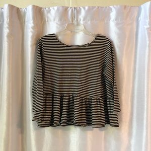 striped peplum top